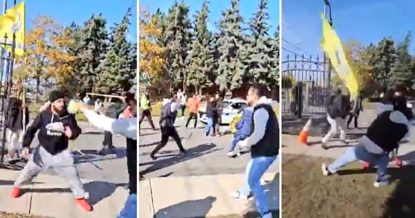 Canada Temple Attack Video : कनाडा में हिंदू सभा मंदिर में खालिस्तानियों का हमला, श्रद्धालुओं से की मारपीट