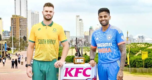 IND vs SA T-20 Series : भारत और साउथ अफ्रीका सीरीज में मैचों का टाइम है बड़ा उल्टा-सीधा, देखें पूरा शेड्यूल...