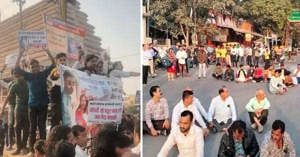 Indore News : फोटोग्राफर नितिन की आत्महत्या को लेकर लोगों में आक्रोश, न्याय के लिए मरीमाता चौराहे पर प्रदर्शन; पत्नियों की प्रताड़ना पर खुलकर बोले पीड़ित पति