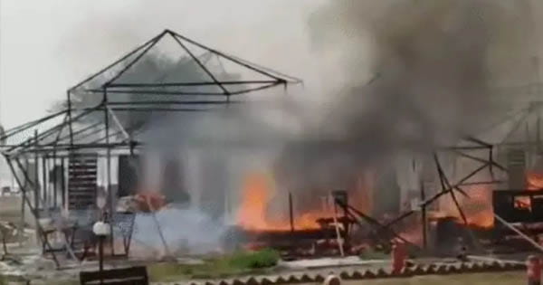 Mahakumbh Fire : महाकुंभ में फिर हादसा, सेक्टर 22 में लगी आग, कई पंडाल जले