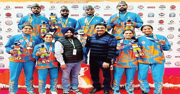 मध्य प्रदेश बास्केटबॉल पुरुष वर्ग को स्वर्ण पदक व महिला टीम को कांस्य