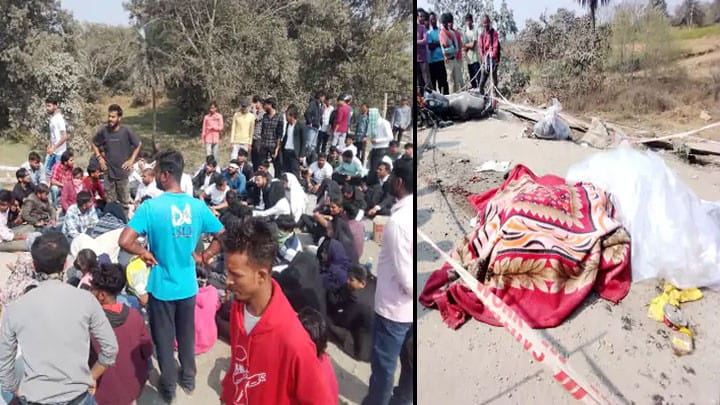 रांची में सड़क हादसे में सीयूजे के दो छात्रों की मौत, आक्रोशित लोगों ने किया चक्काजाम