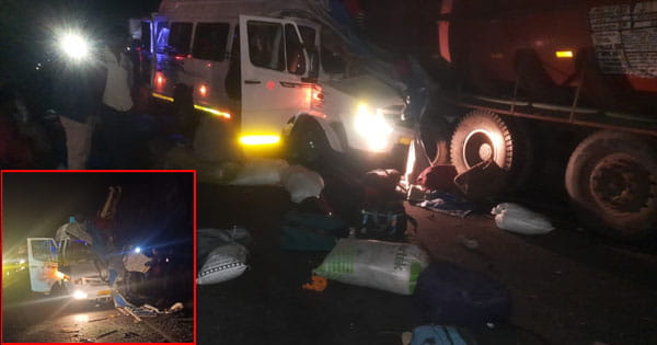 महू के मानपुर में हादसा : बाइक को टक्कर मारकर टैंकर में घुसी ट्रैवलर, 6 लोगों की मौत; 15 घायल, महाकाल के दर्शन कर कर्नाटक लौट रहे थे श्रद्धालु