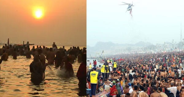 महाशिवरात्रि पर महाकुंभ का अंतिम स्नान : श्रद्धालुओं पर हेलिकॉप्टर से की गई पुष्प वर्षा, प्रयागराज नो-व्हीकल जोन