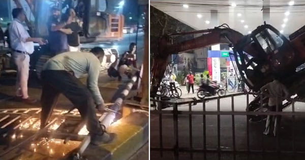 इंदौर में BRTS हटना शुरू : हाईकोर्ट के आदेश के बाद GPO चौराहे से शिवाजी वाटिका के बीच काटी गई रेलिंग