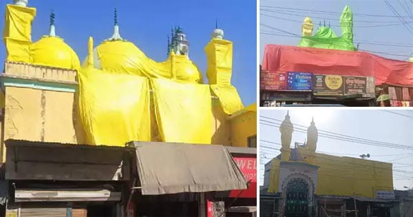 UP में मस्जिदों को तिरपाल से ढका, शाहजहांपुर में 'लाट साहब' होली जुलूस के लिए कड़ी सुरक्षा व्यवस्था