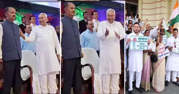 राष्ट्रगान के दौरान सीएम नीतीश कुमार की हरकत पर बवाल, राबड़ी-तेजस्वी समेत पूरा विपक्ष प्रोटेस्ट पर उतरा, बिहार विधानसभा में भारी हंगामा