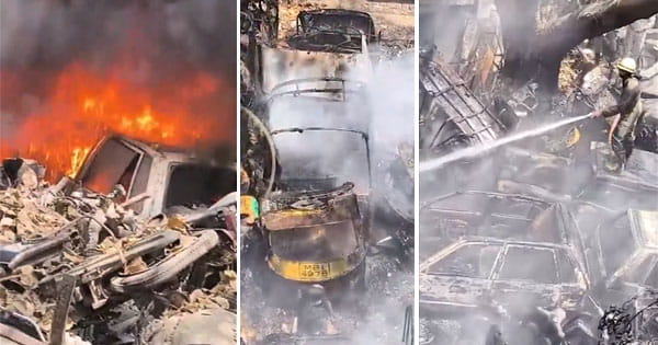 इंदौर के ट्रैफिक थाना परिसर में लगी भीषण आग, जब्त वाहन जलकर खाक, फायर ब्रिगेड ने पाया काबू, शार्ट-सर्किट से हुआ हादसा
