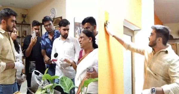 DU में क्लासरूम-गोबर विवाद : DUSU अध्यक्ष ने प्रिंसिपल ऑफिस की दीवारों पर लगाया गोबर, VC बोले- रिसर्च घर से शुरू करें