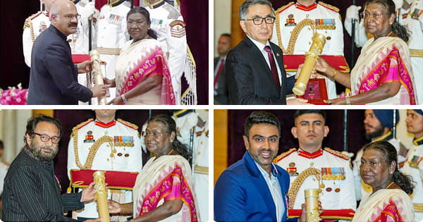Padma Awards 2025 : राष्ट्रपति द्रौपदी मुर्मू ने 71 हस्तियों को पद्म पुरस्कारों से किया सम्मानित, पीआर श्रीजेश को पद्म भूषण और अश्विन को मिला पद्मश्री