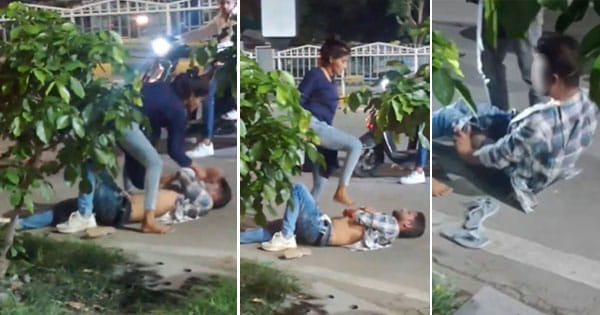 इंदौर में बीच सड़क पर प्रेमी की चप्पलों से पिटाई, युवक के कपड़े उतारकर ले गई अपने साथ, युवती बोली- दूसरी से बात क्यों की?