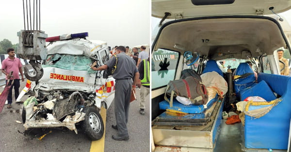 अमेठी में पूर्वांचल एक्सप्रेसवे पर भीषण हादसा : एंबुलेंस और पिकअप में जोरदार भिड़ंत, पिता का शव ले जा रहे बेटे समेत 5 की मौत