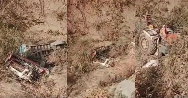 नर्मदापुरम में अनियंत्रित होकर ट्रैक्टर-ट्रॉली खाई में गिरी, 2 की मौत