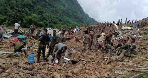 मणिपुर के नोनी में भूस्खलन में 7 जवानों की मौत, लगभग 45 लोग लापता