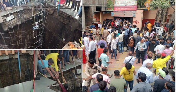 इंदौर के बेलेश्वर महादेव मंदिर में बड़ा हादसा, बावड़ी में गिरे 50 से ज्यादा लोग; देखें PHOTOS