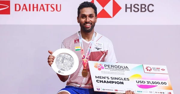 मलेशिया में भारत का डंका, मास्टर्स बैडमिंटन टूर्नामेंट जीतकर एचएस प्रणय ने रचा इतिहास