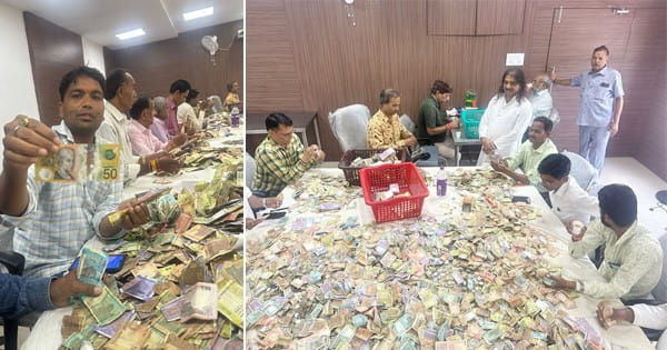 Indore News : खजराना गणेश मंदिर की दान पेटियों से बड़ी संख्या में निकली विदेशी मुद्रा, सोने के सिक्के व चांदी के आभूषण भी निकले