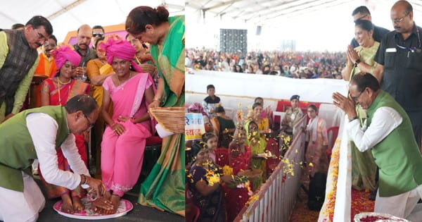 CM शिवराज ने पखारे लाड़ली बहनों के पैर, बुरहानपुर से खाते में डाले 1250 रुपए