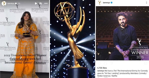 Emmy Awards 2023 : वीर दास और एकता कपूर ने किया कमाल, जीता एमी अवार्ड; कुछ इस तरह जाहिर कि खुशी