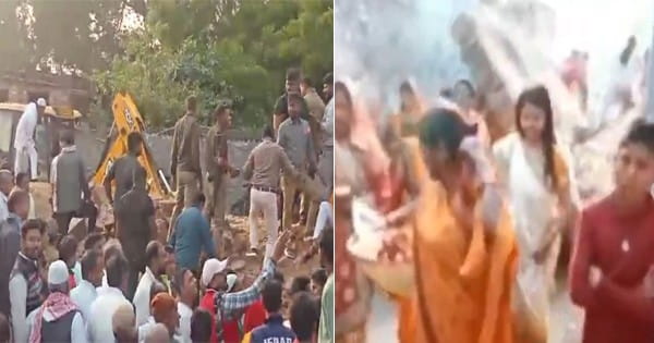VIDEO : मऊ में हल्दी रस्म के दौरान बड़ा हादसा, महिलाओं और बच्चों पर गिरी दीवार; 7 की मौत