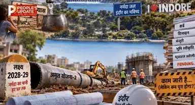 नर्मदा चौथे चरण की राह में रोड़े ही रोड़े! छह महीने बाद भी निर्माण की चाल धीमी,अमृत योजना-2 में छह महीने बाद भी काम सुस्त